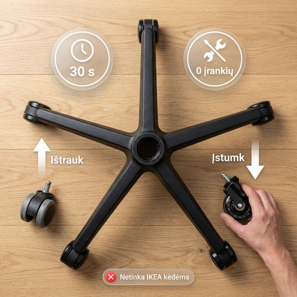 Premium guminiai ratukai