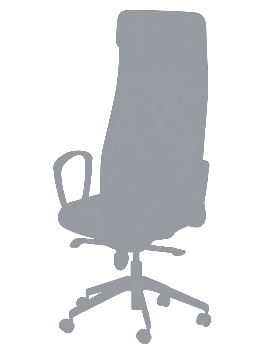 Kitos ergonominės kėdės siluetas