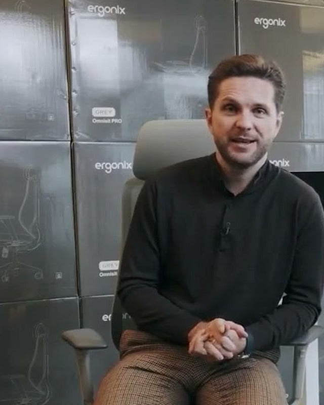 Laidos „Proto Industrija“ filmavimas: pokalbis OmniSit Pro kėdėje